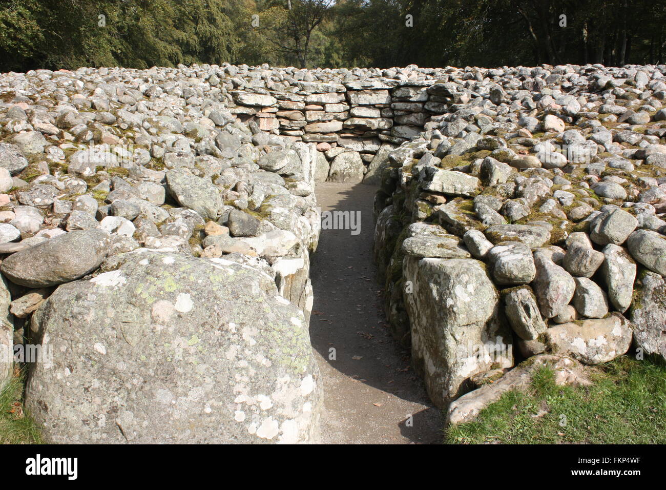 Die Schloten Cairns in der Nähe von Culloden, Schottland Stockfoto