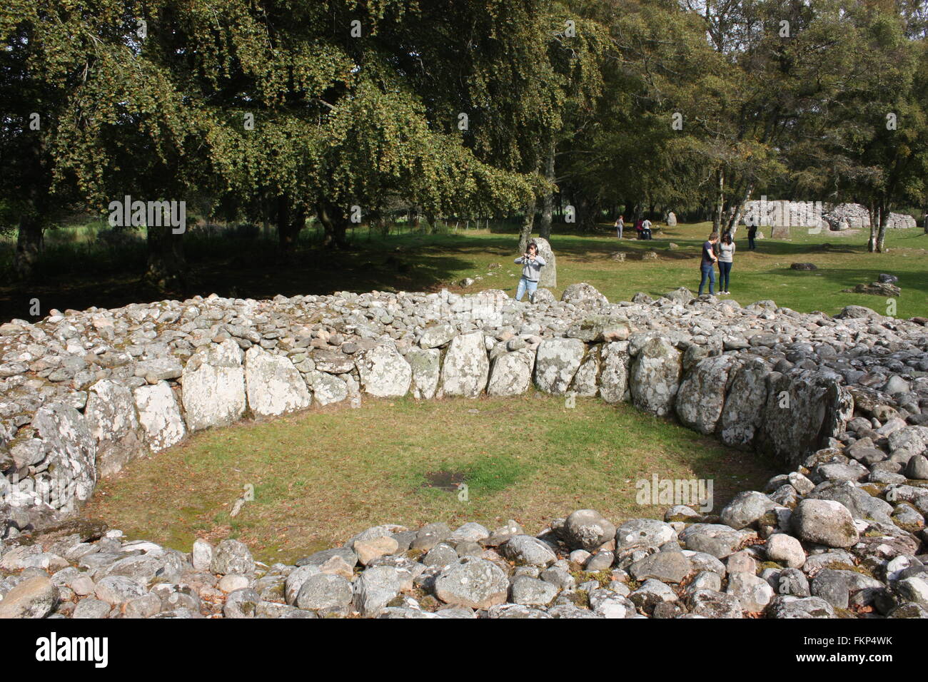 Die Schloten Cairns in der Nähe von Culloden, Schottland Stockfoto