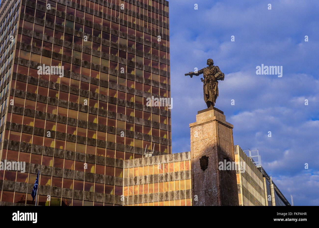 Diego Lopez de Haro-Statue, Plaza Circular. Bilbao. Vizcaya. Spanien Stockfoto