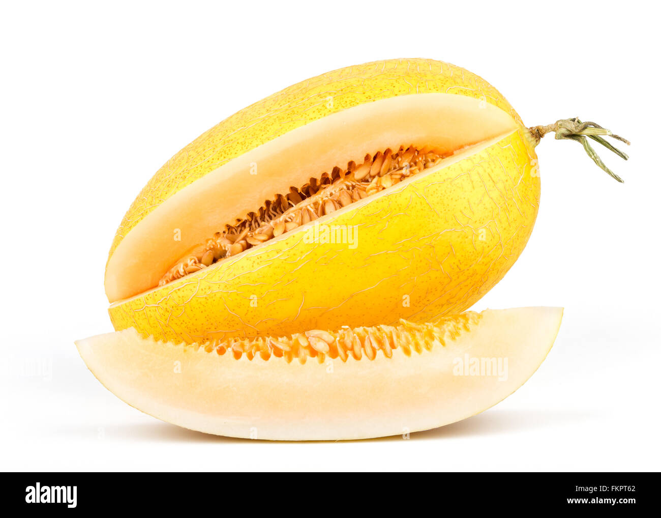 Frische Melone, Isolated on White Background. Stockfoto