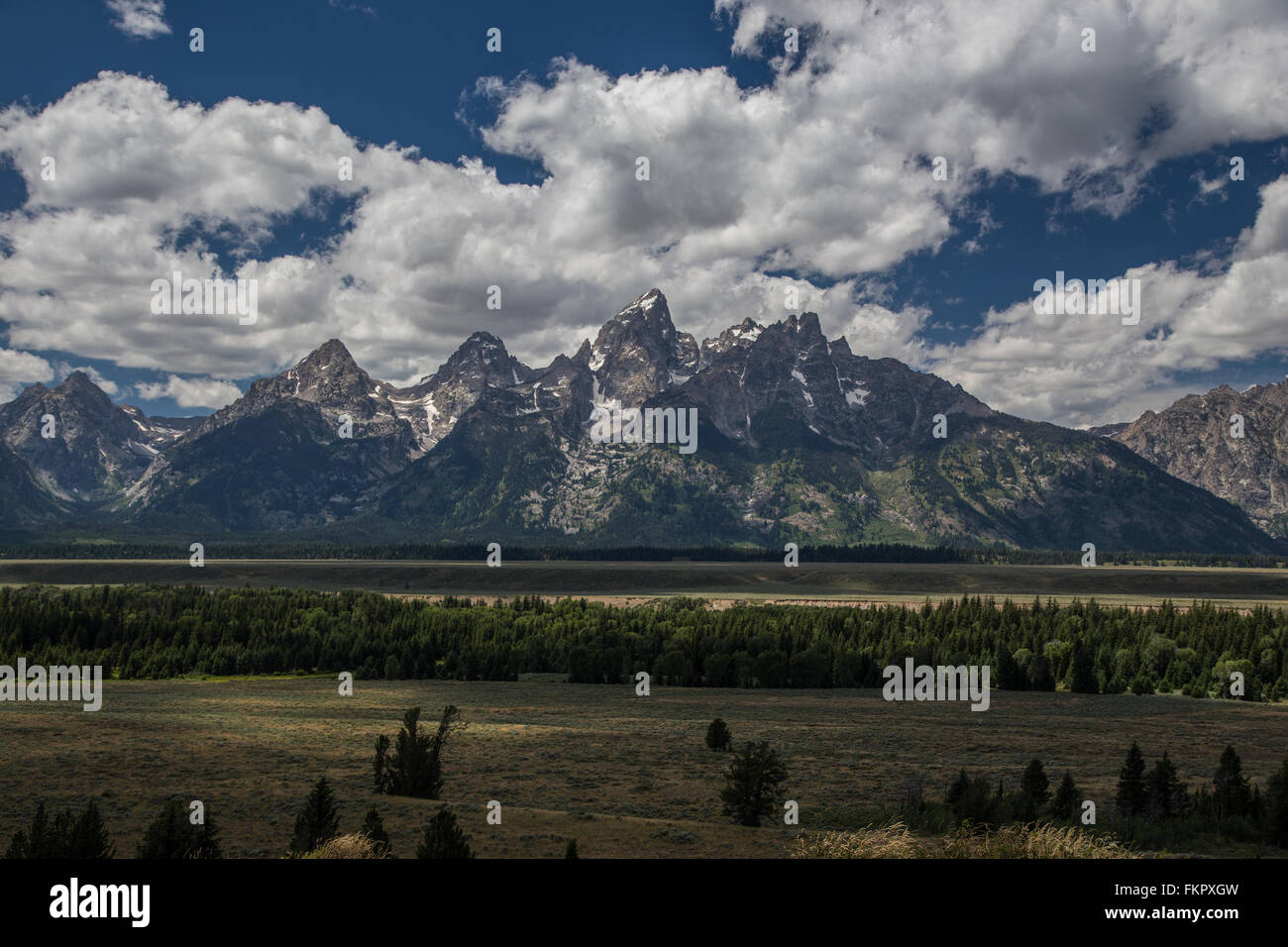 Grand Teton von Wyoming Stockfoto
