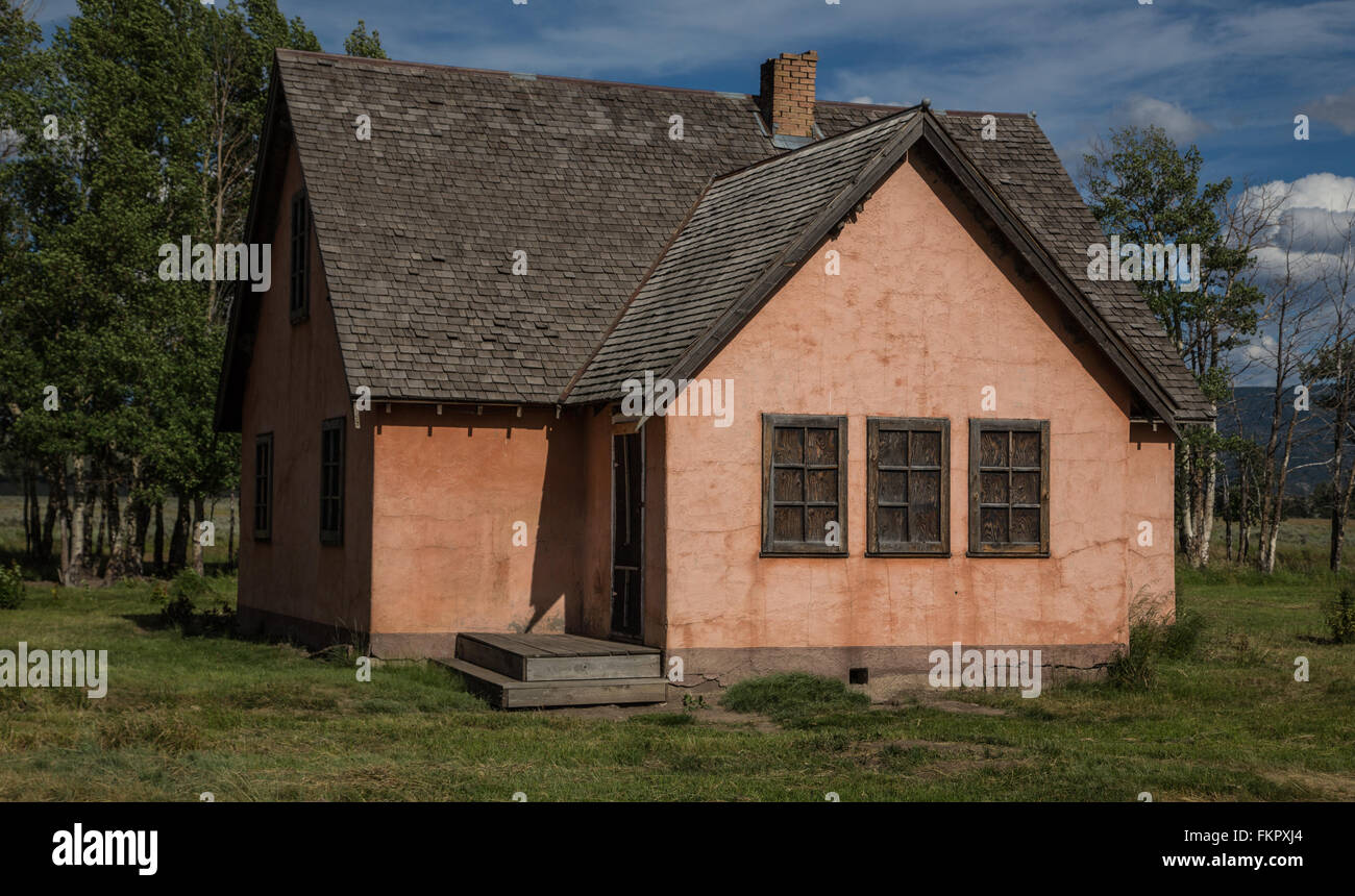 Wyoming verlassenen Bauernhaus Stockfoto