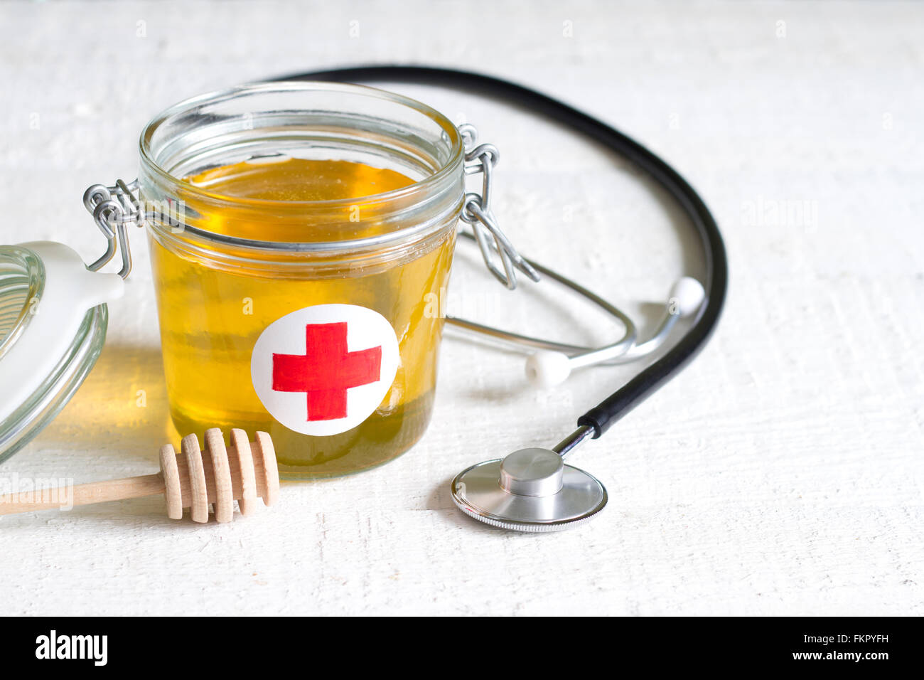 Honig ist ein Kur-abstrakte Gesundheit-Lifestyle-Konzept Stockfoto