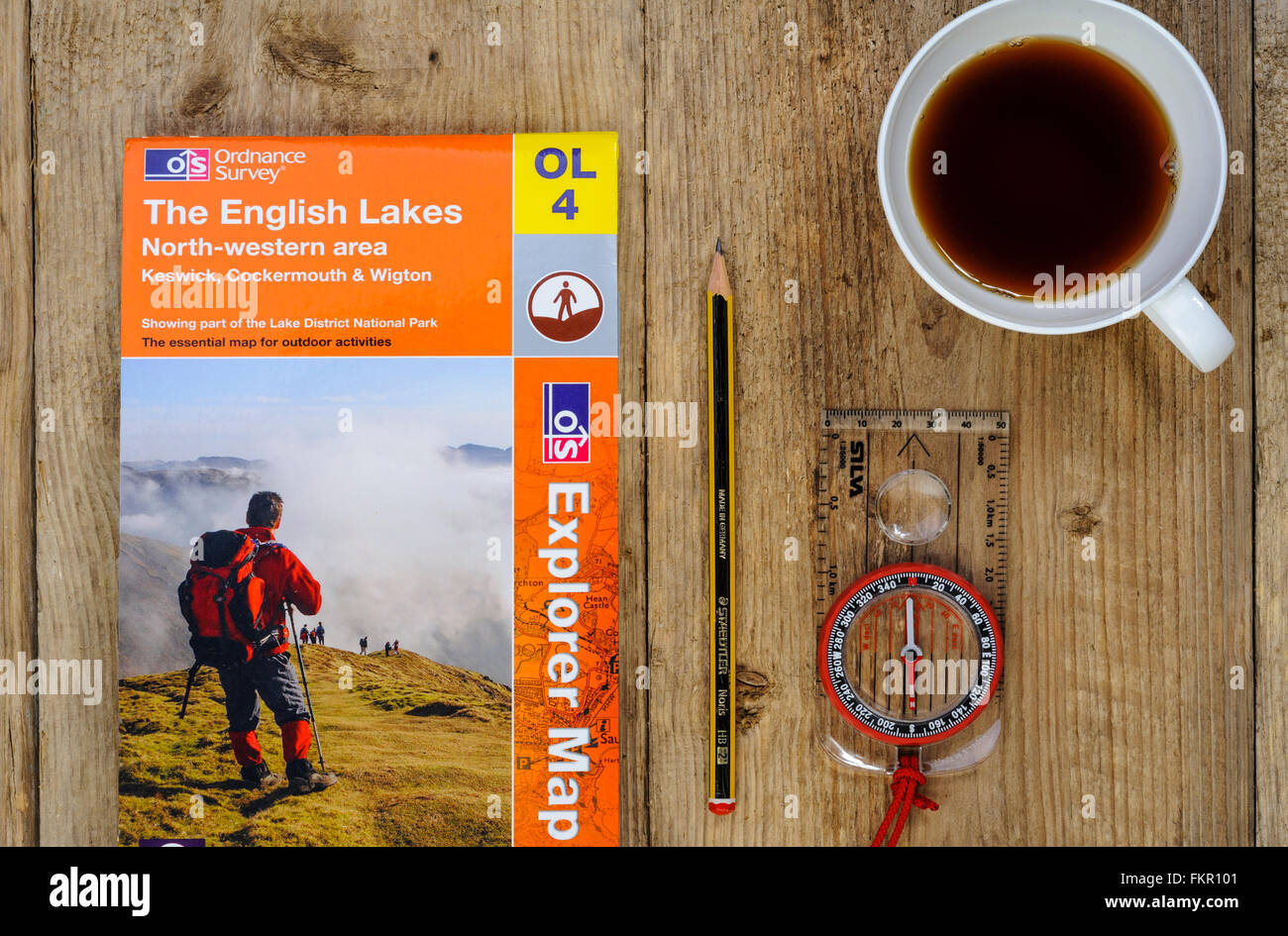 Planen einen Abenteuerurlaub. Stockfoto