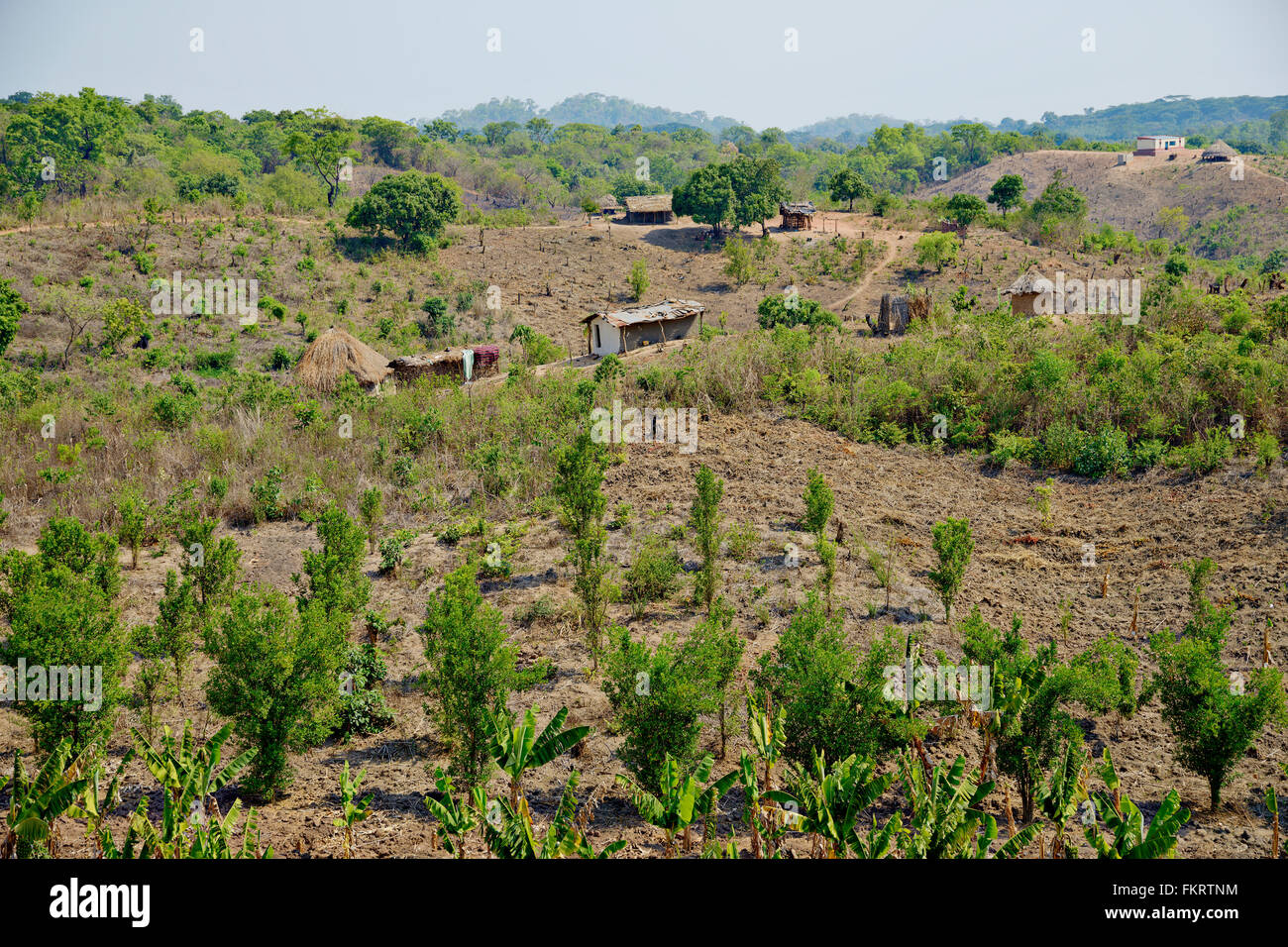 Landschaft im zentralen Mosambik in der Nähe von Chimoio. Stockfoto