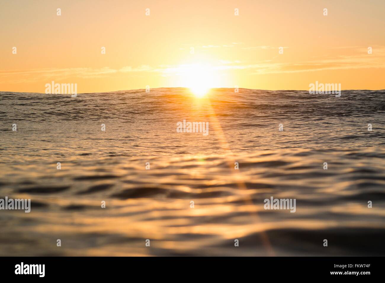 Seestück bei Sonnenuntergang, Solana Beach, Kalifornien, USA Stockfoto