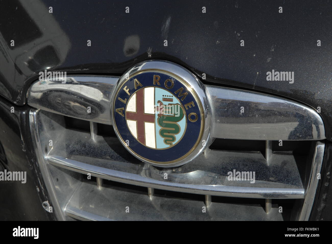 Alfa Romeo Automobiles s.p.a. ist ein italienischer Automobilhersteller. Als Tiefzeiten ("Anonima Lombarda Fabbrica Automobili" gegründet Stockfoto