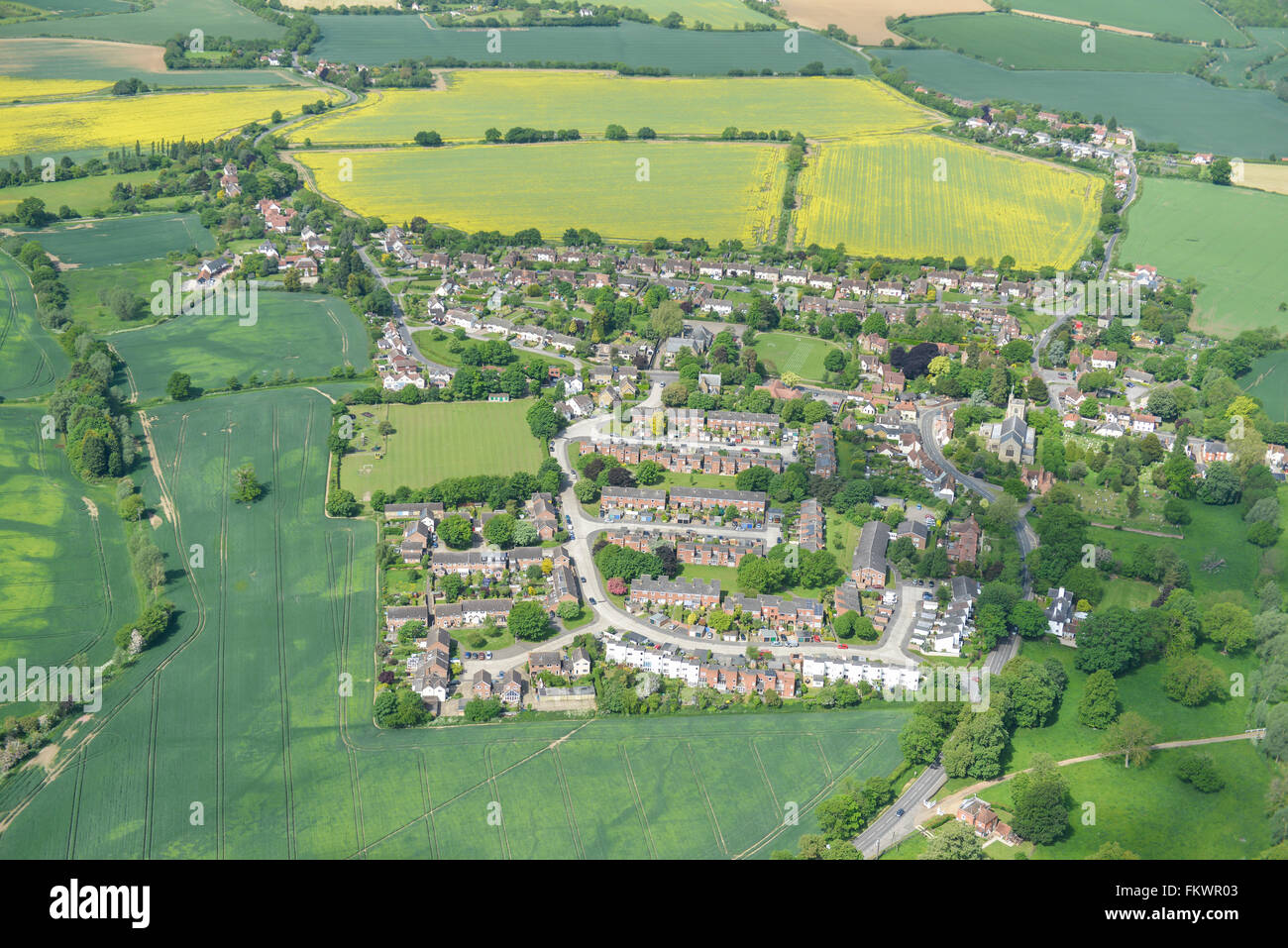 Eine Luftaufnahme von Essex Dorf der großen Waltham Stockfotografie Alamy