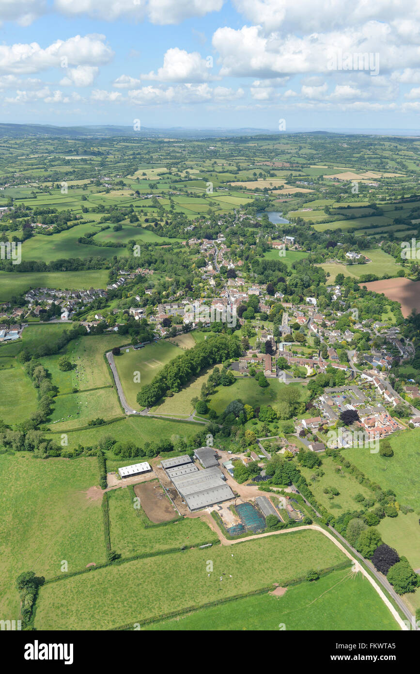 Eine Luftaufnahme von Somerset Dorf von Chew Magna Stockfoto