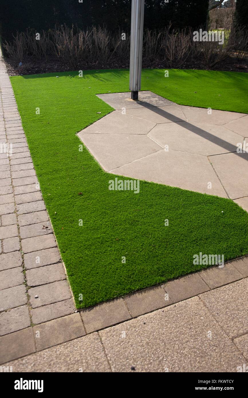 Astro Turf in den Gärten am Royal Horticultural Society. Wisley Stockfoto