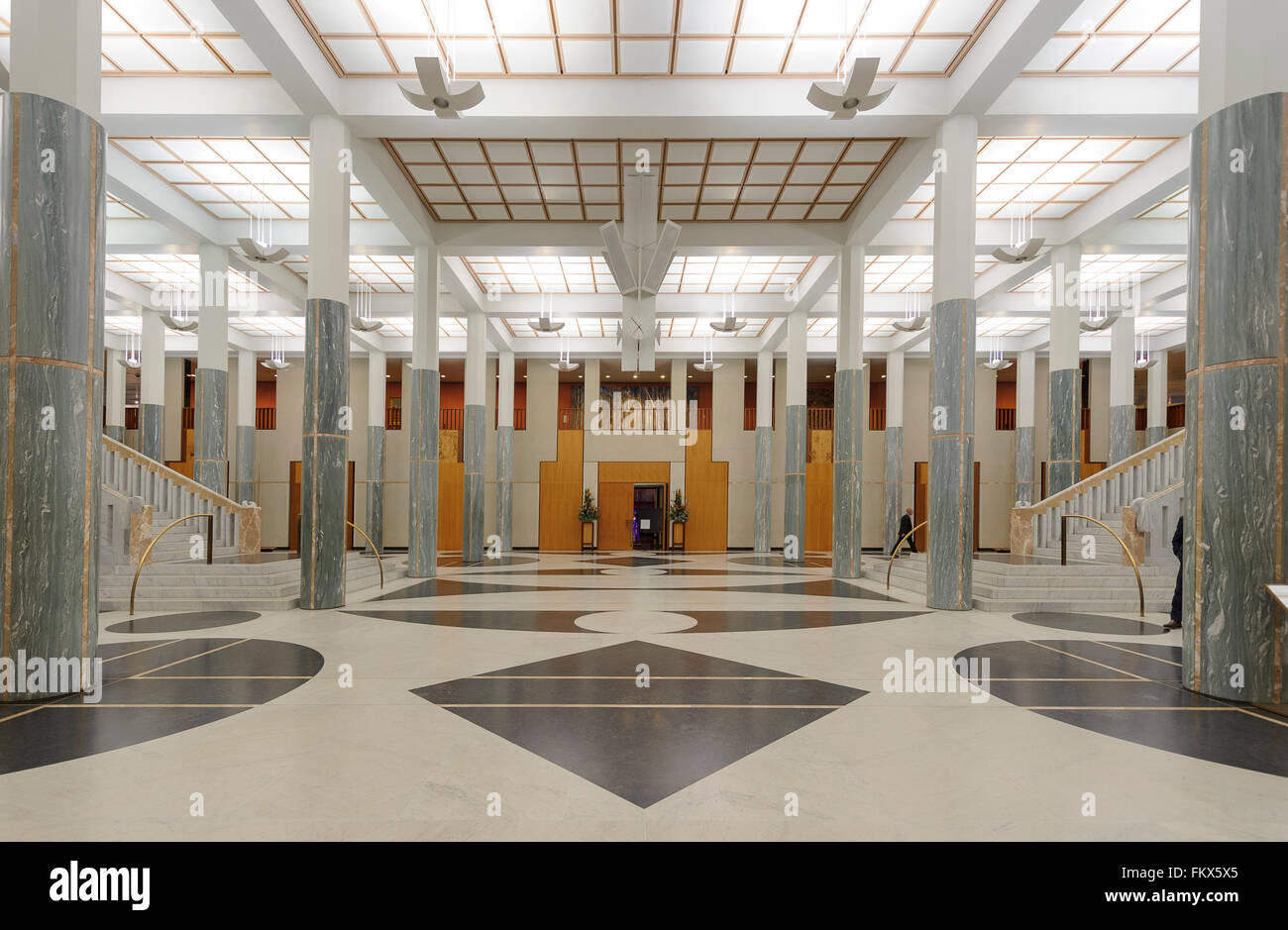 Die Lobby des Parliament House in Canberra, Australien Stockfoto