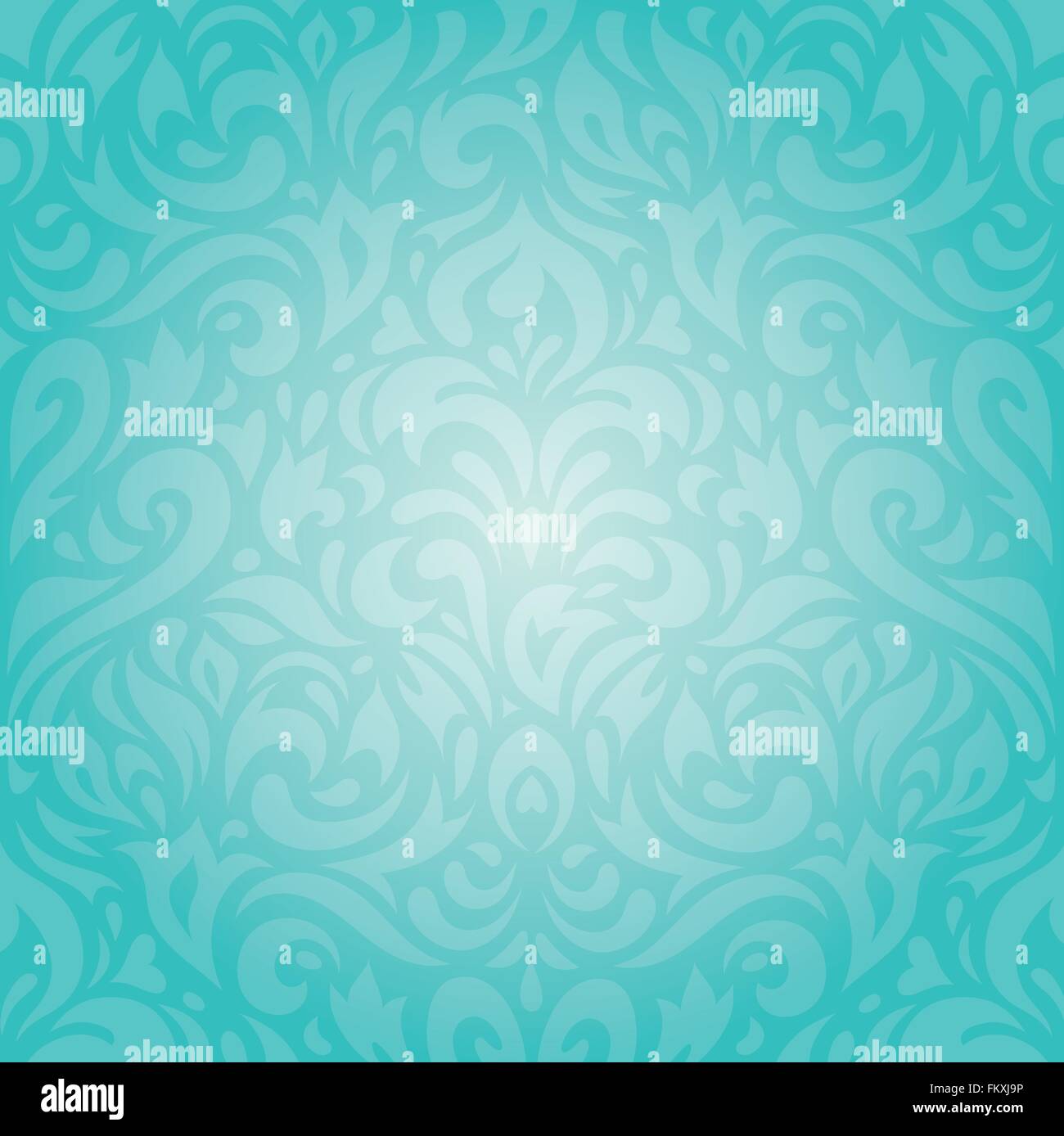 Retro floral T rkis Urlaub Vintage Einladung Hintergrund Wallpaper Design Vektor Abbildung 