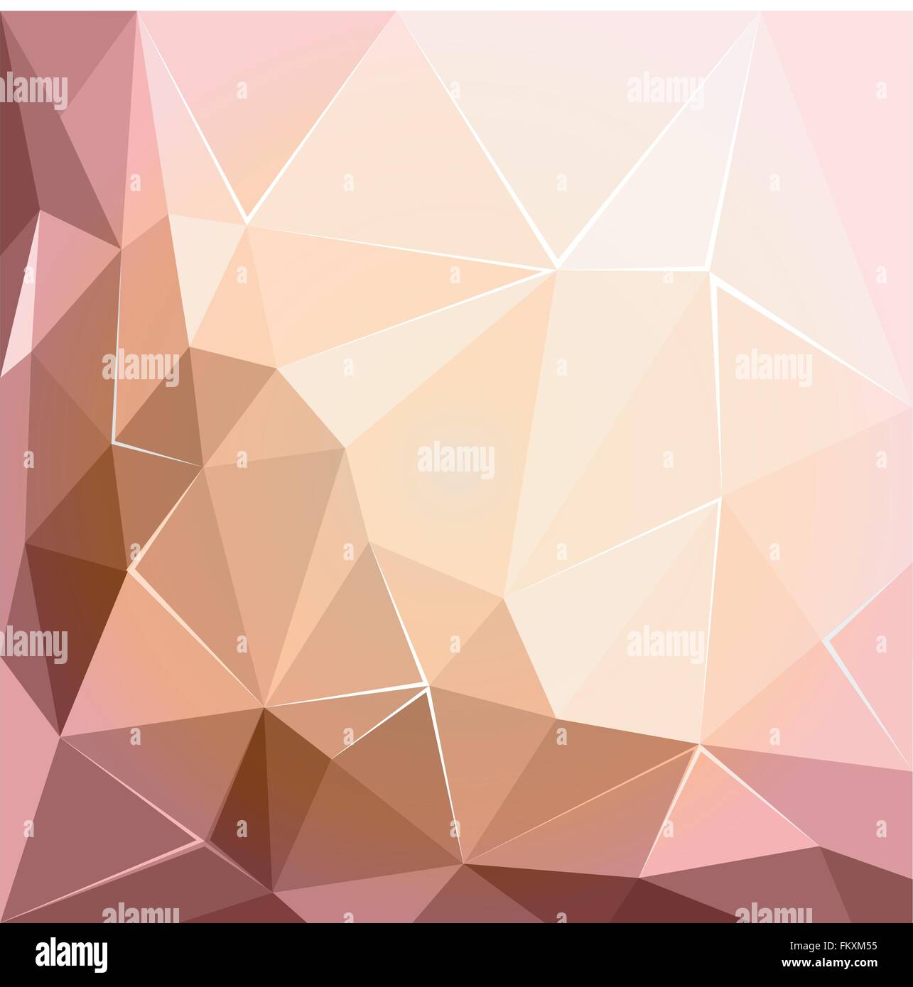 Abstrakte polygonalen geometrische Facette rosa und Ecru Hintergrund Wallpaper Stock Vektor