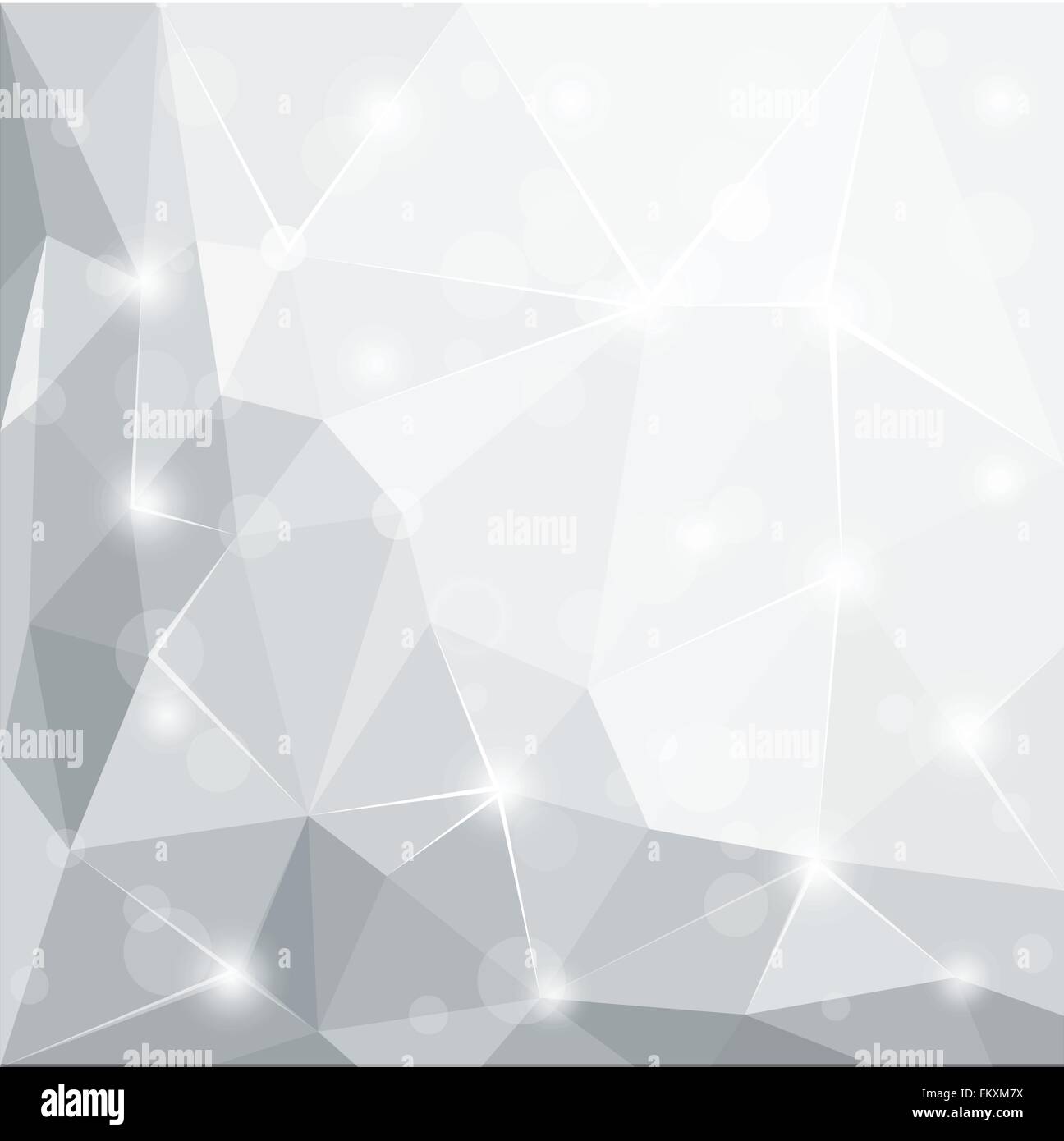 Abstrakte polygonalen geometrische Facette glänzend weiß, grau und Silber Hintergrund Wallpaper Stock Vektor