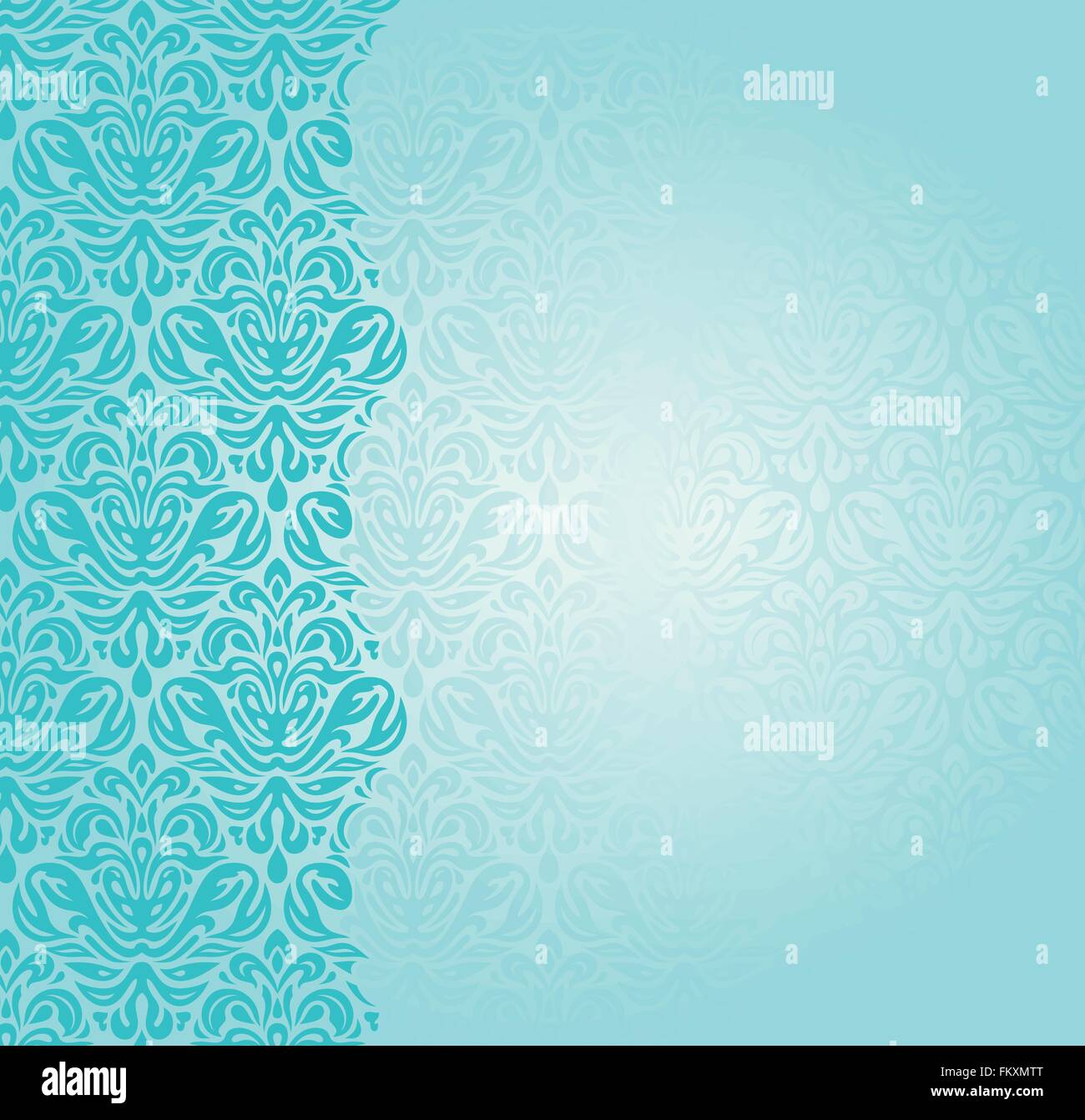 Modische Retro-Blau-Grün Türkis Einladung design Stock Vektor