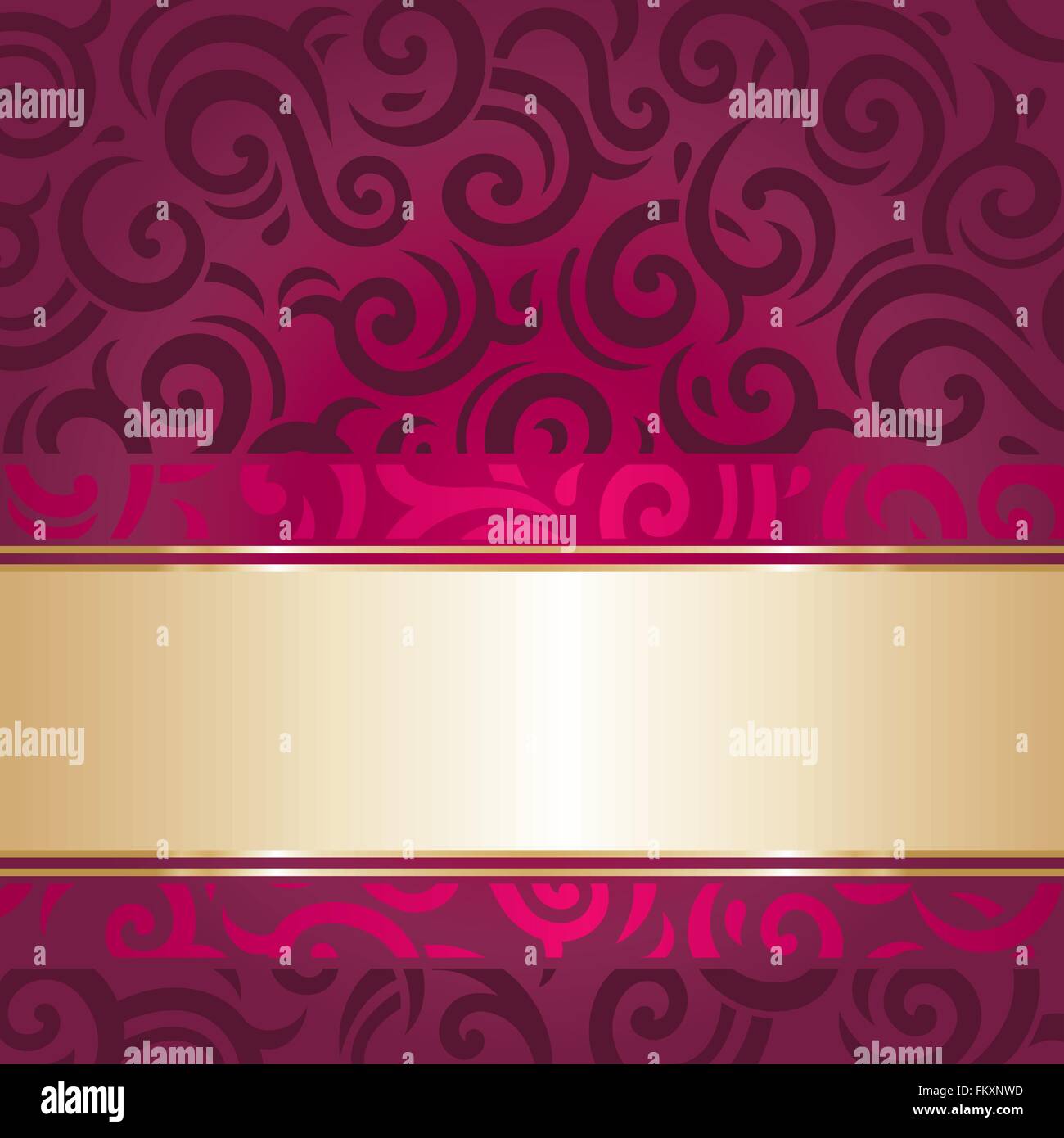 Rot und Gold Luxus Vintage retro-Einladung-Design Stock Vektor