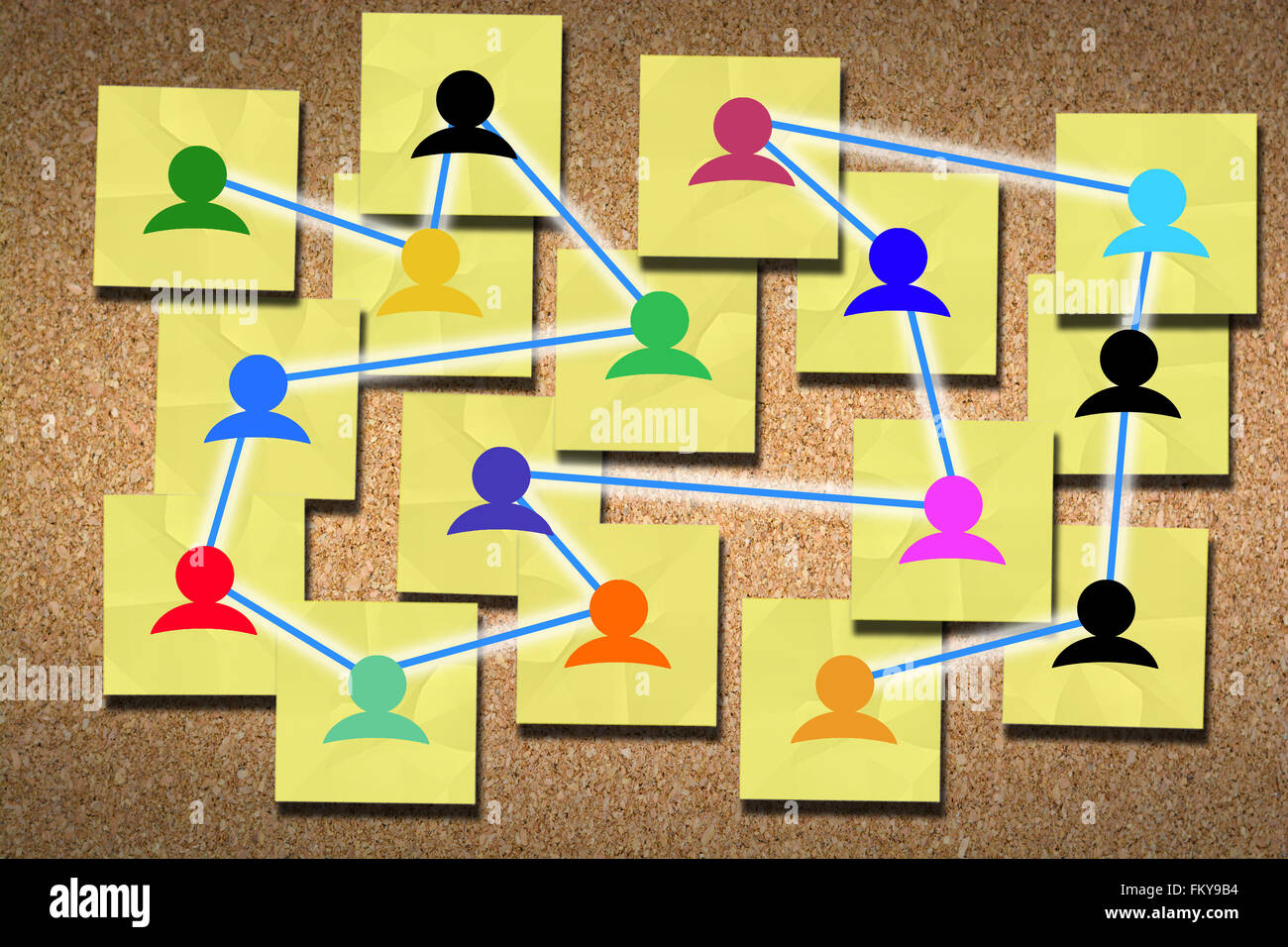 Erstellen oder Ihr Business-Netzwerk für Erfolg zu maximieren Stockfoto