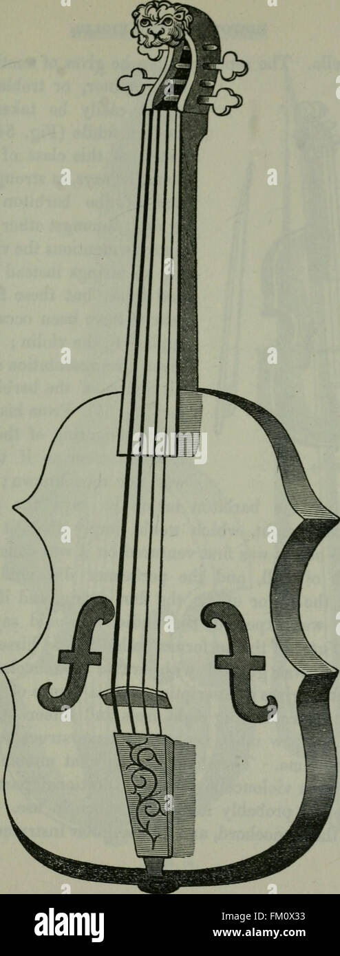 Dieses Werk zeichnet die Geschichte der Streichinstrumente, einschließlich der Geige, von der Antike bis zur Gegenwart nach. Es umfasst die Entwicklung des Instruments, namhafte Hersteller und die Entwicklung der Techniken über Jahrhunderte. Stockfoto