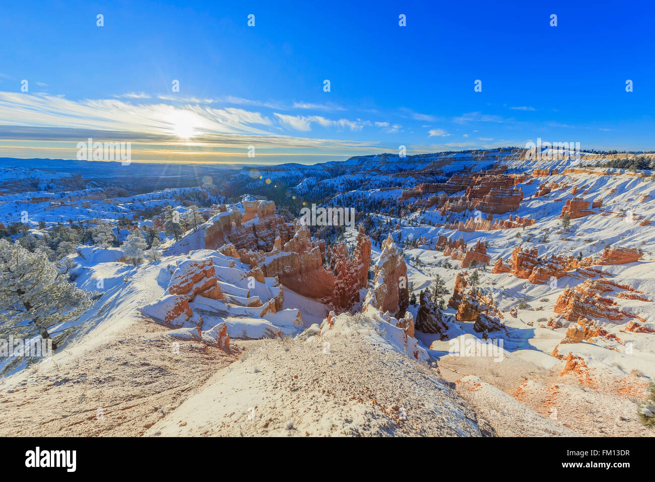 Super Aussicht auf Sunrise Point, Bryce Canyon National Park, Utah Stockfoto