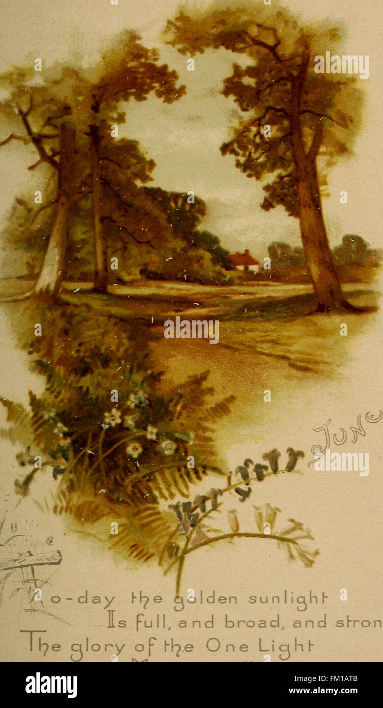 „A Year’s Good Wishes in Prosa and Poetry“ (1895) ist eine Sammlung von Prosa- und poetischen Werken, die Wohlwünsche und Gefühle für das kommende Jahr bieten. Stockfoto