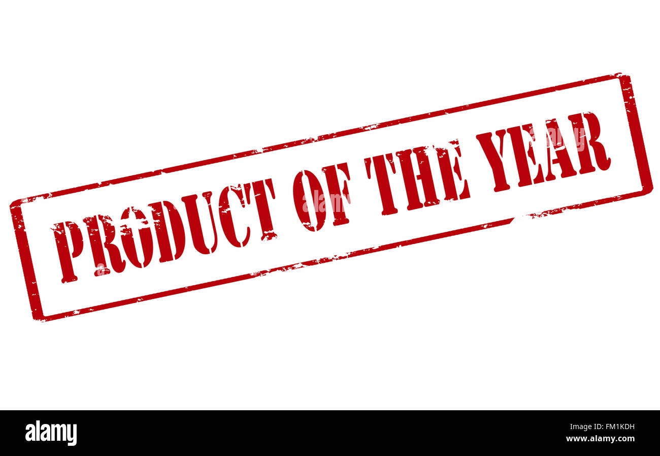 Stempel mit Text-Produkt des Jahres innen, Vektor-illustration Stockfoto