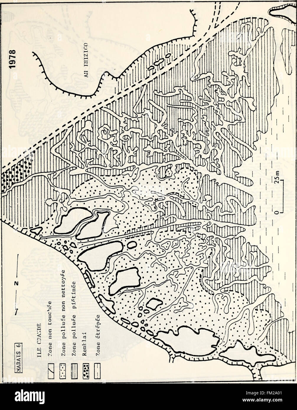 Dieser Bericht aus dem Jahr 1982 enthält eine ökologische Studie über die Ölkatastrophe Amoco Cadiz, in der die Umweltauswirkungen und die Sanierungsbemühungen in den betroffenen Gebieten analysiert werden. Stockfoto