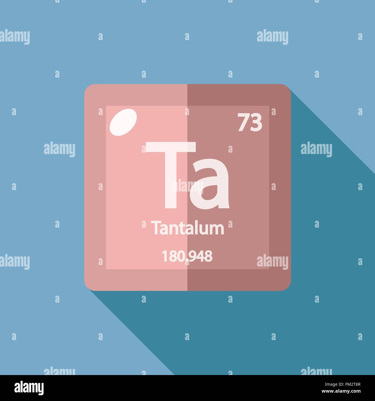 Chemisches Element Tantal flach Stock Vektor