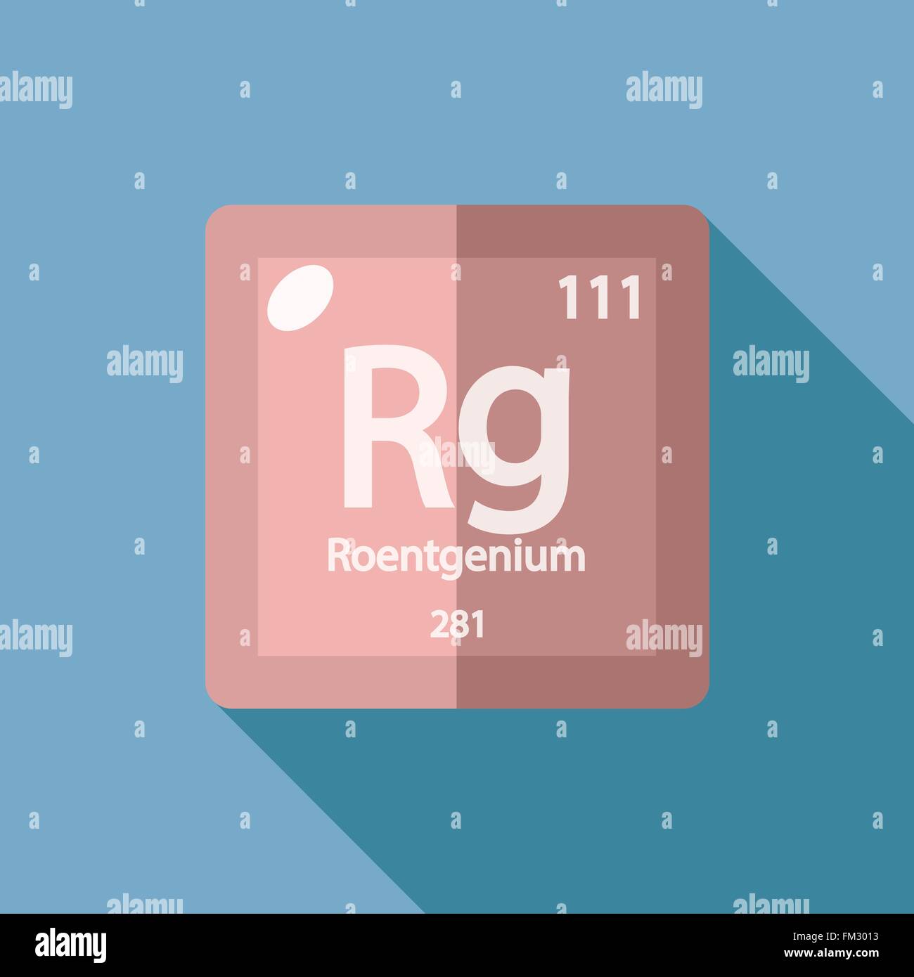 Chemisches Element Roentgenium Wohnung Stock Vektor