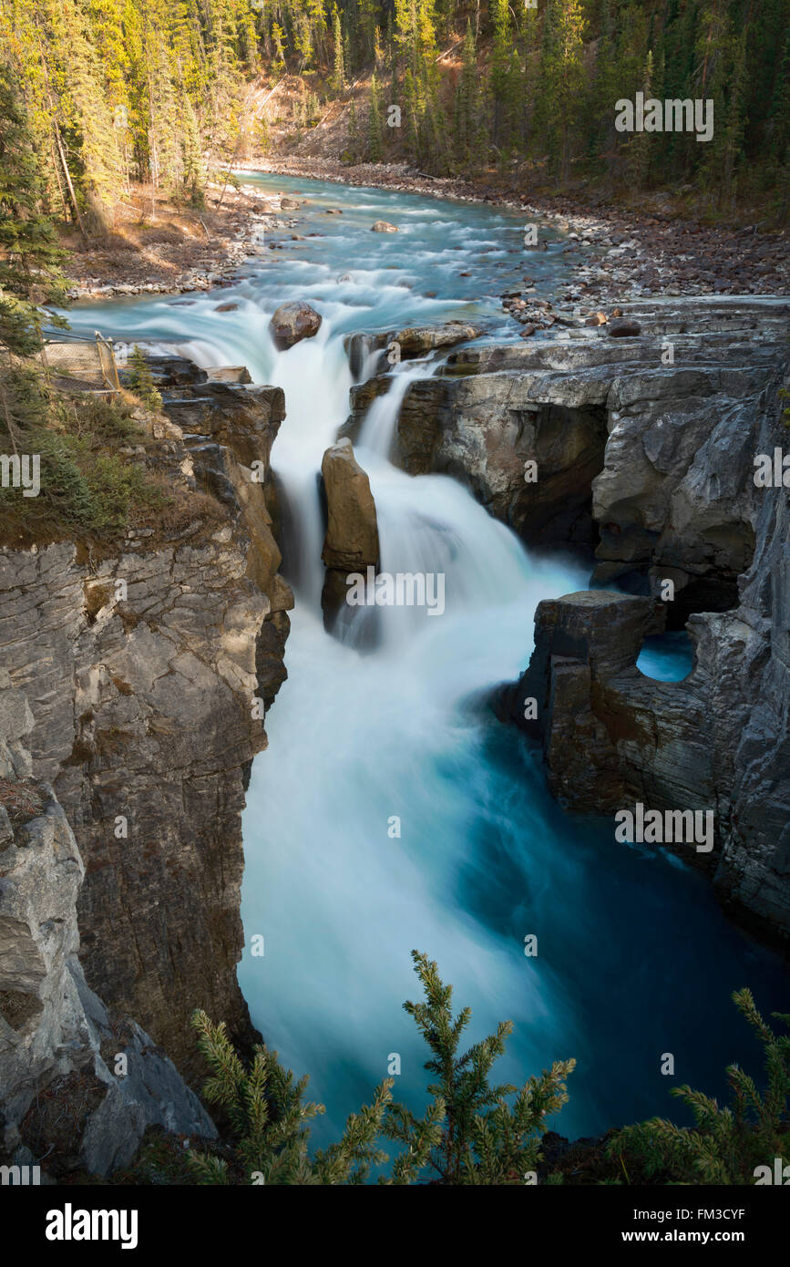 Wapiti-Wasserfälle Stockfoto