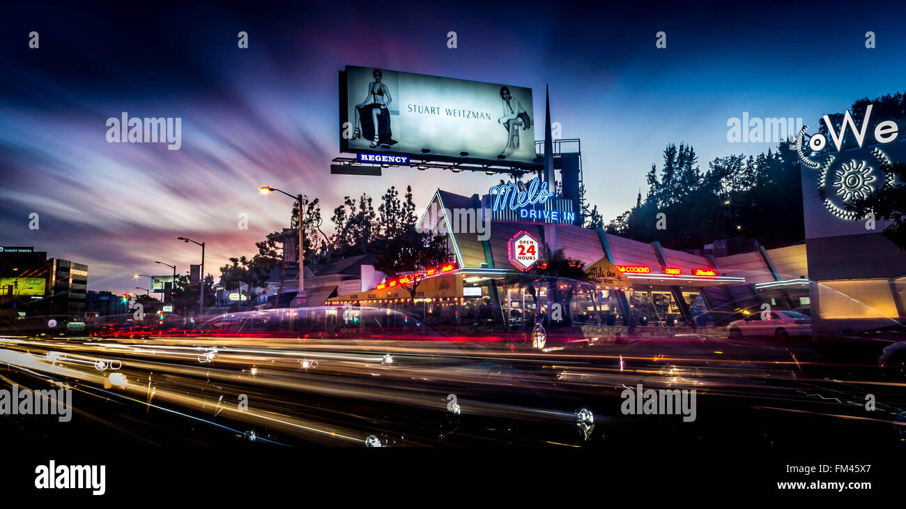 Mel es Diner am Sunset Blvd Stockfoto