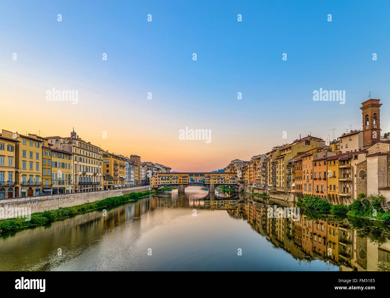 Brücke Ponte Vecchio, Florenz, Italien Stockfoto