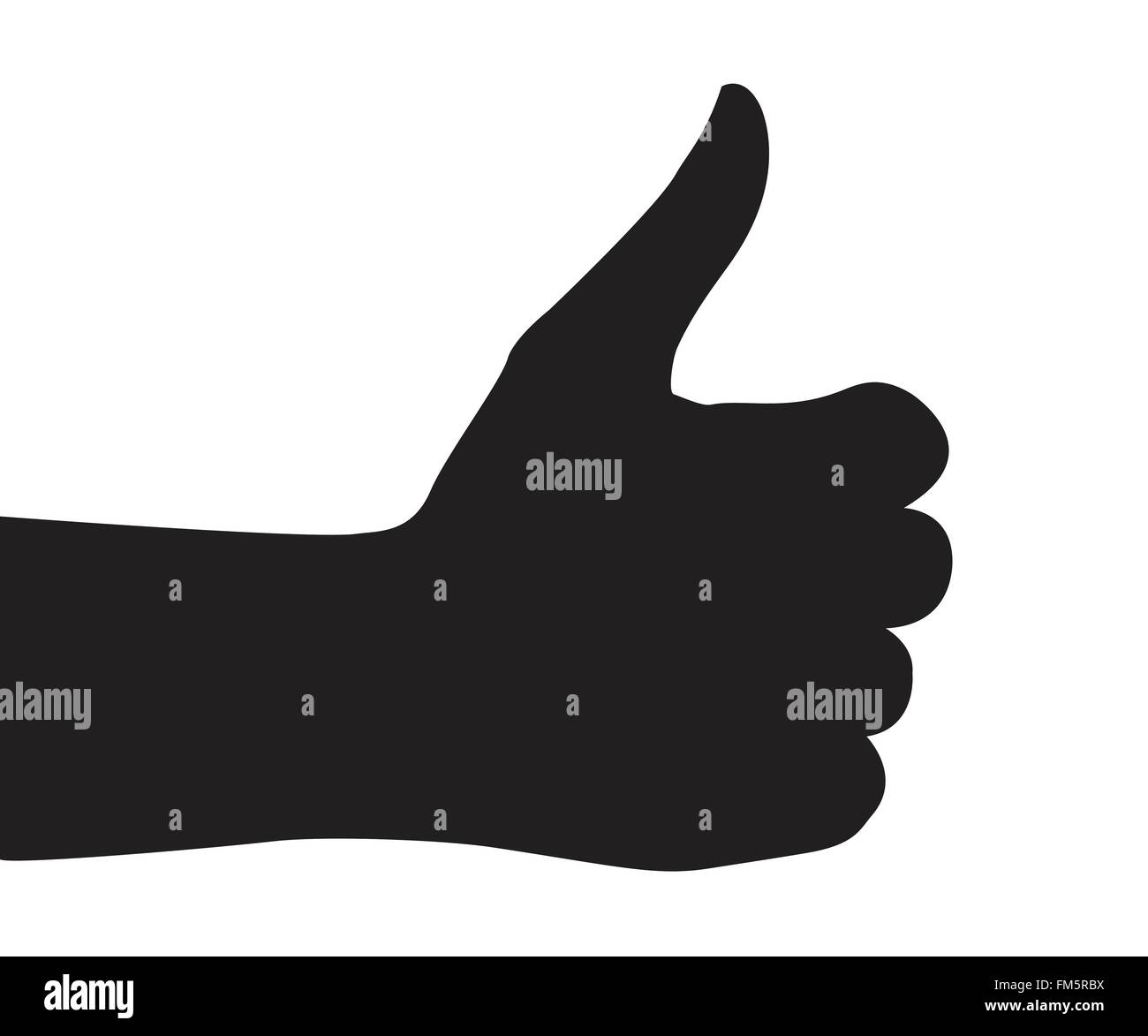 Hand-Silhouetten auf dem weißen Hintergrund Stock Vektor