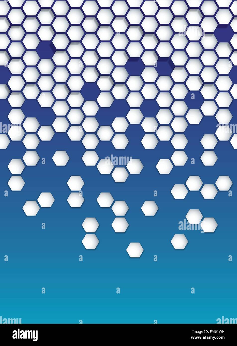 Hintergrund mit unregelmäßigen Sechseck-Muster, horizontal nahtlose Stock Vektor