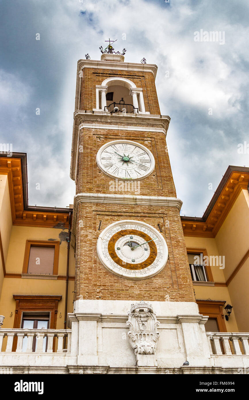 Alte astronomische Uhr in Rimini, Italien Stockfoto