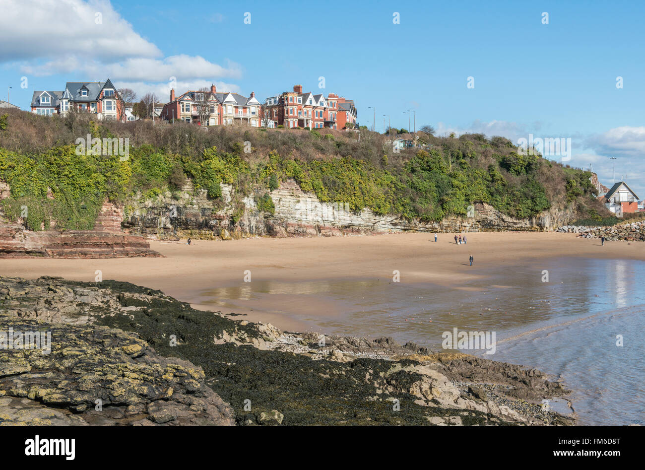 Jackson Bay, einem Sandstrand versteckt an Barry Island an der Küste von Süd-Wales Stockfoto