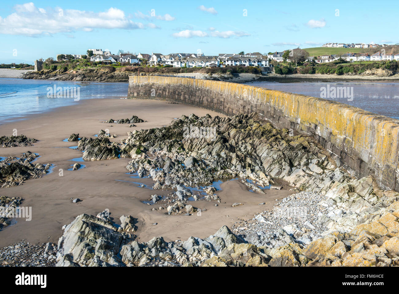 Watch House Bay Beach Barry Südküste Wales Stockfoto