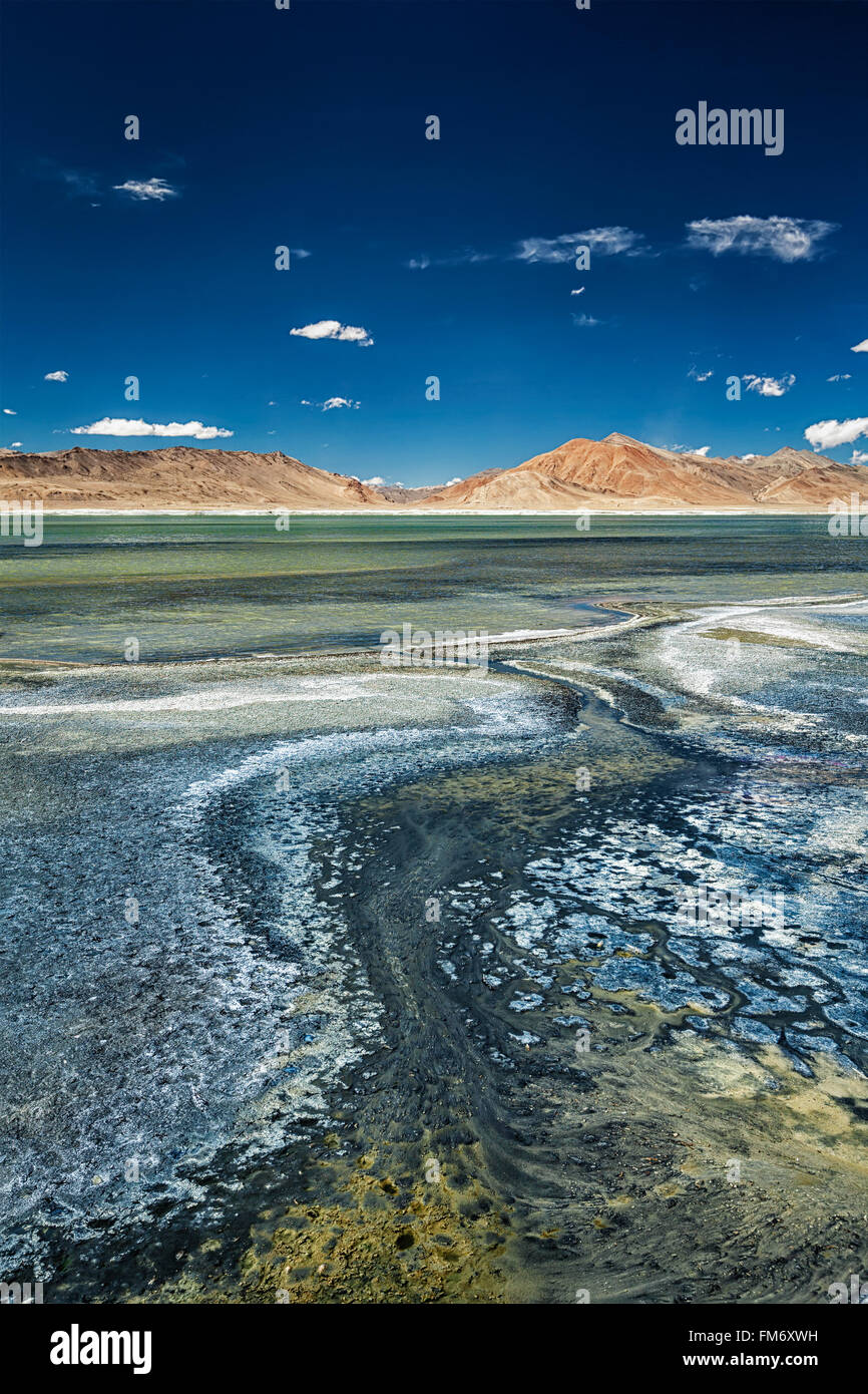 Berg-See-Tso Kar im Himalaya Stockfoto