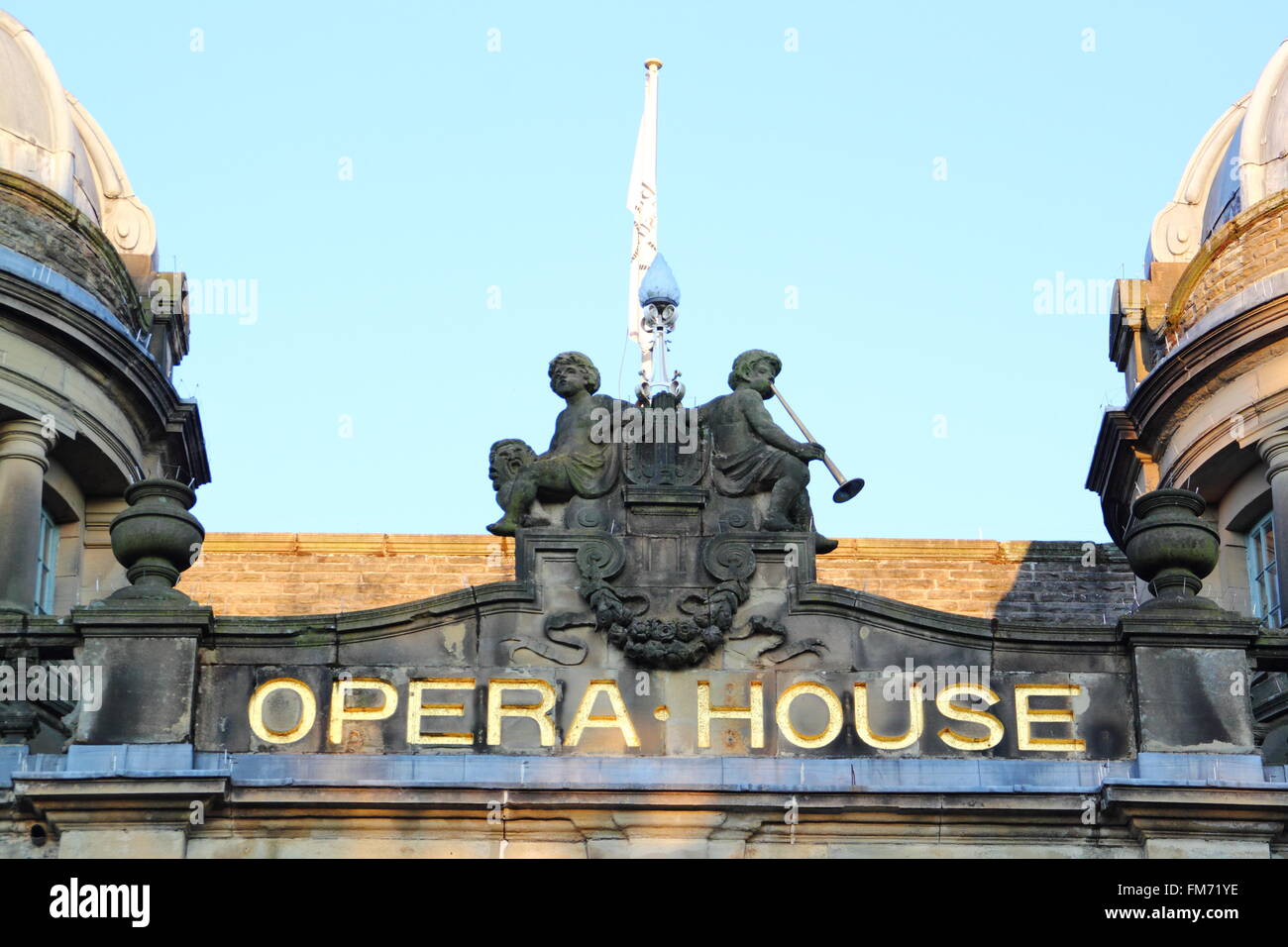 Detail der Fassade Buxton Opera House, Derbyshire, England UK Stockfoto