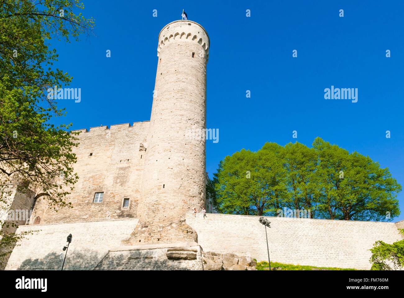 Tallinn, Estland (Baltikum), Old Town, aufgeführt als Weltkulturerbe der UNESCO, der Pikk Hermann Turm, Teil der Burg auf dem Domberg Stockfoto