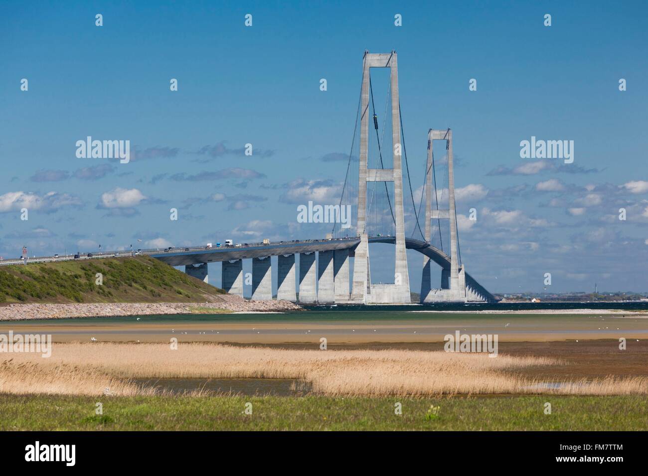 Dänemark, Seeland und Fünen, Verkehrsverbindung, Great Belt Fixed Link Bridge Conncts Seeland und Fünen Stockfoto