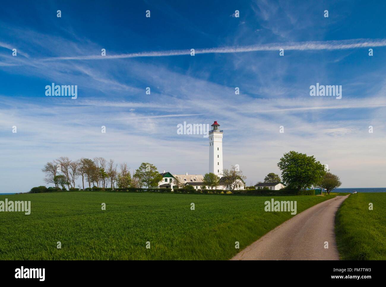 Dänemark, Langeland, Bagenkop, Keldsnor Fyr Leuchtturm Stockfoto