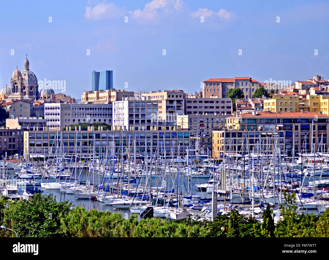Der alte Hafen Marseille Bouches du Rhone Provence Cote d ' Azur Frankreich Stockfoto