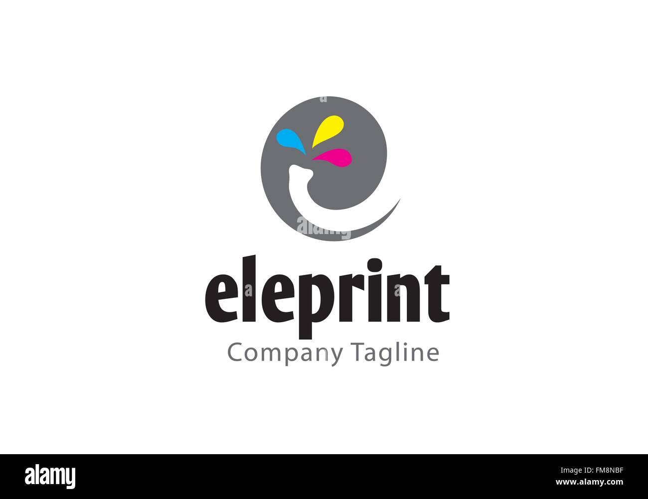 Elefant drucken Design Illustration Stock Vektor