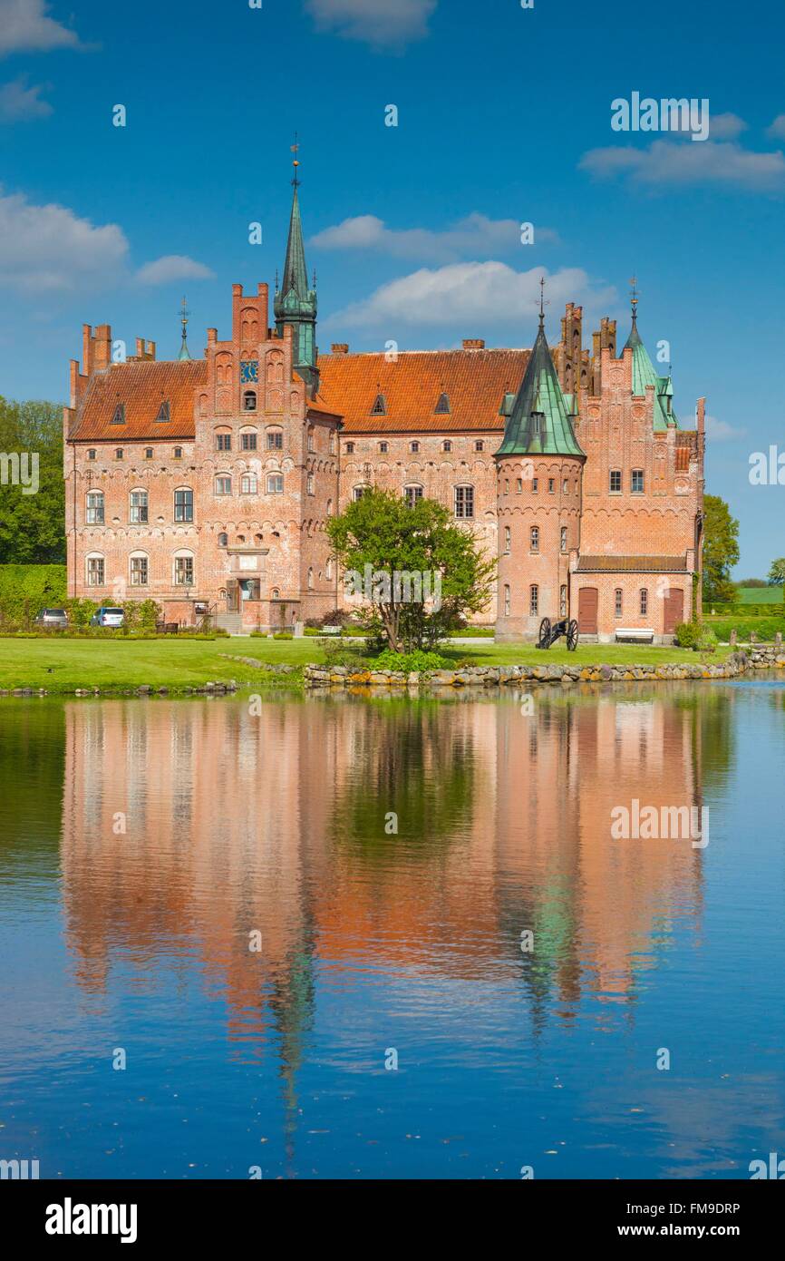 Dänemark, Fünen, Egeskov Schloss Egeskov, außen Stockfoto