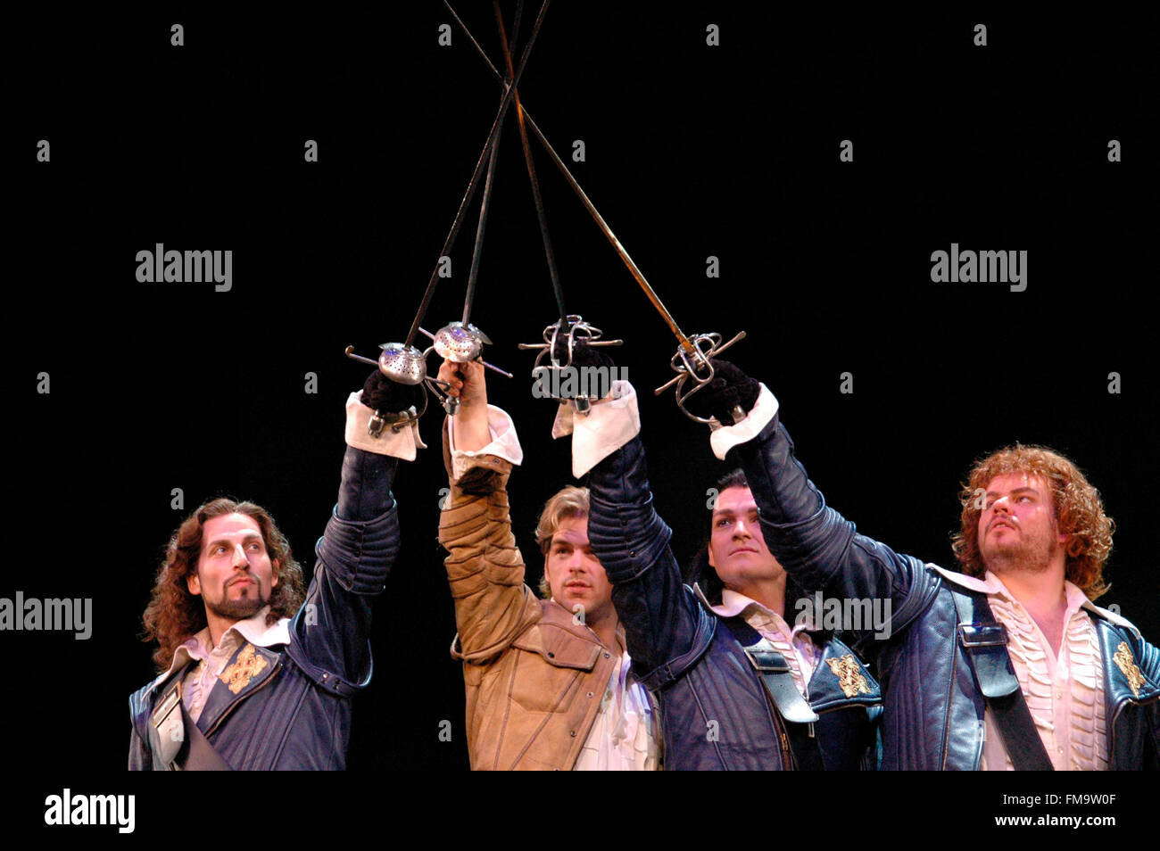 Szenenfoto - Musical "Drei Musketiere - Das Musical" (Nach Einem Roman von Alexandre Dumas, Inszenierung: Paul Eenens), Theater Stockfoto