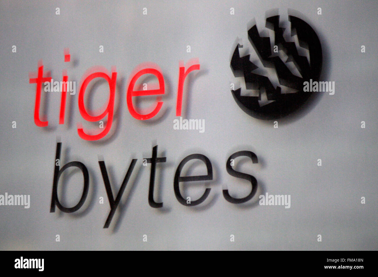 Markenname: "Tiger Bytes", Berlin. Stockfoto