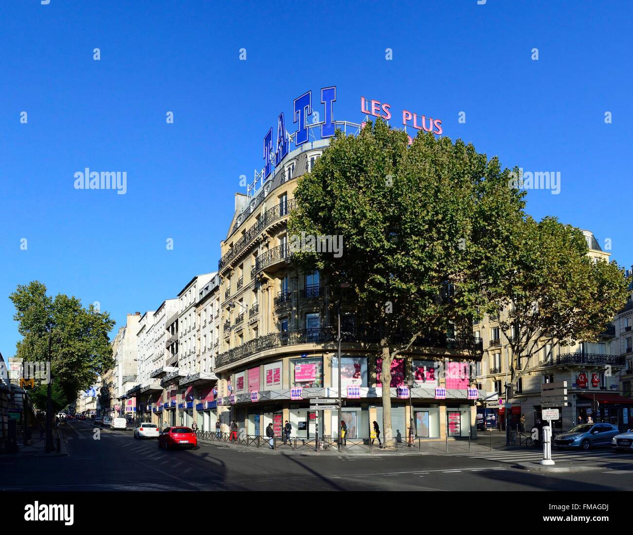 Frankreich, Paris, Pigalle Viertel, Boulevard Rochechouart, Tati Shop Stockfoto