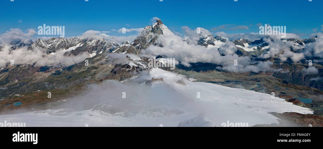 Schweiz, Kanton Wallis, Zermatt, das Matterhorn (4478 m) Stockfoto