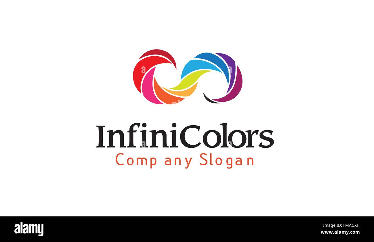 Infinity-Farben-Design-Darstellung Stock Vektor