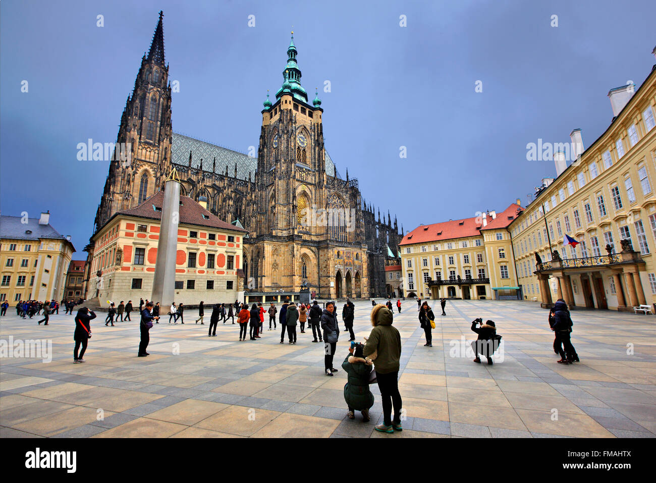 Die Sankt-Veits-Dom auf der Prager Burg, Prag, Tschechische Republik Stockfoto